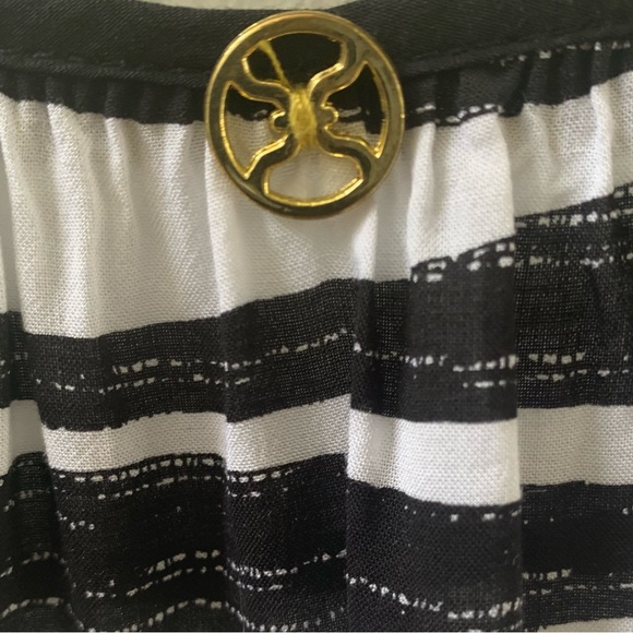 SZ SP Vix Paula Hermanny Black / White Zebra Stripe Cover-Up Kaftan - Picture 5 of 9